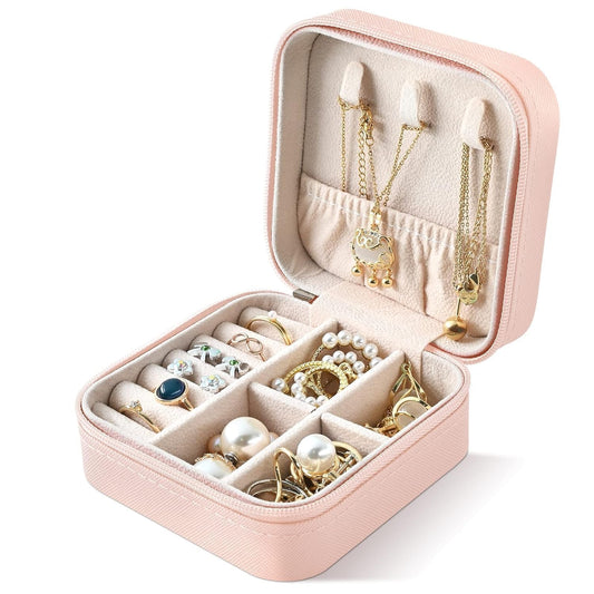 Jewellery Box for Women, Girls, Children, Travel Small Jewellry Storage Box for Necklaces, Earrings and Bracelets