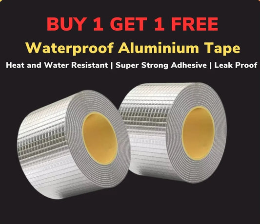 Buy 1 Get 1 Free Leakage Repair Waterproof Tape For Pipe Leakage Roof Water Leakage Solution Aluminium Foil Tape Waterproof Adhesive Tape Sealing Butyl Rubber Tape For Leakage 5Cm*5M