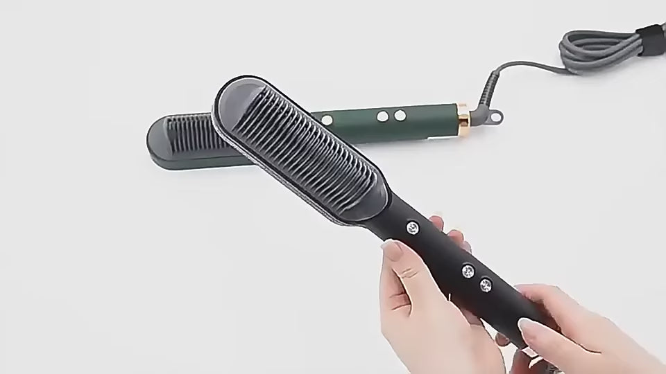 Hair Straightener Electric Comb Brush For Men Women Girls And Hair Straightening Fast Smoothing Comb With 5 Temperature Control 45 Watt Multi Color